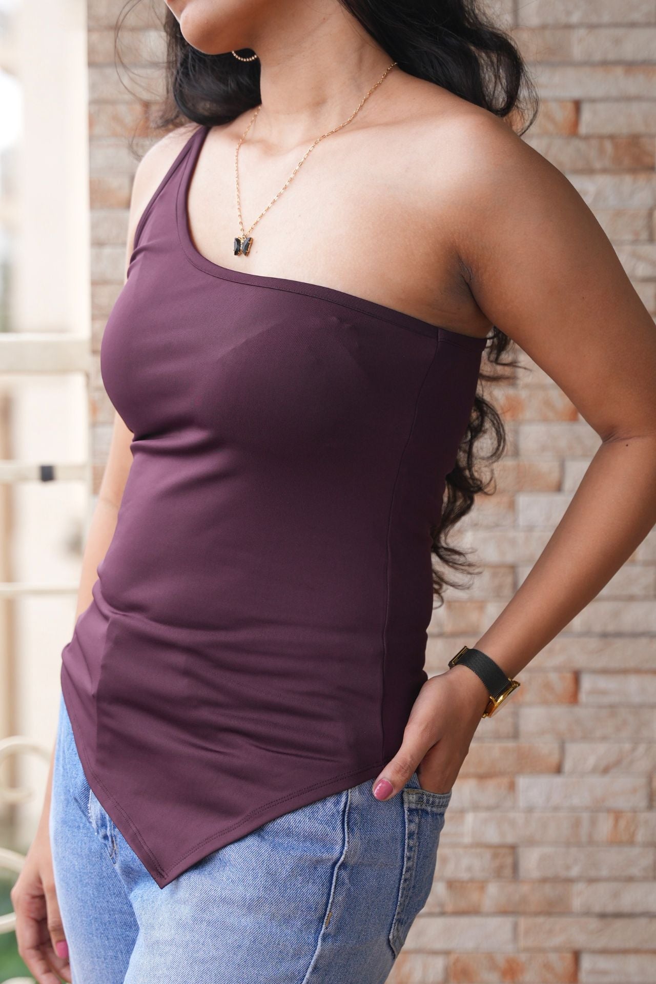 Edgy One Shoulder Top