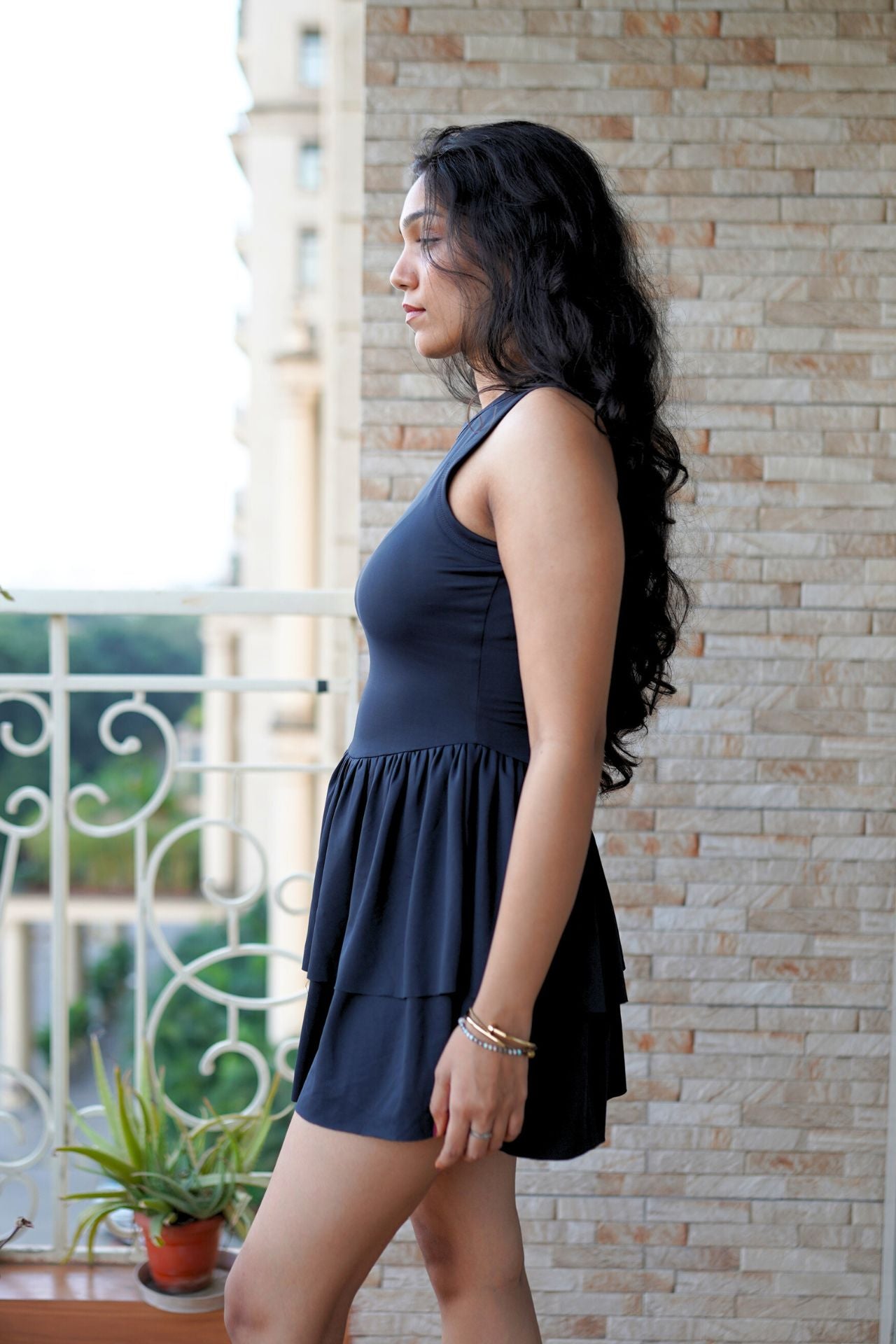Flounce Mini Dress