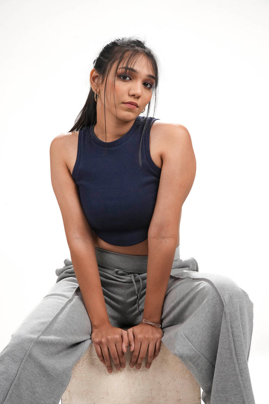 Ribbed Tank Top with Soft Stride Lounge Pants